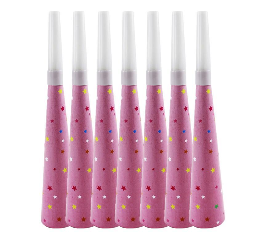 6 Pcs Happy Birthday Horns 7.5-Inch Noisemaker Party Blowers For Adults