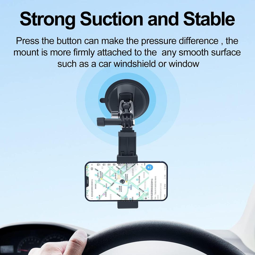 TELESIN Action Camera Universal Suction Cup Mount For GoPro Insta360 DJI Osmo, 21072301