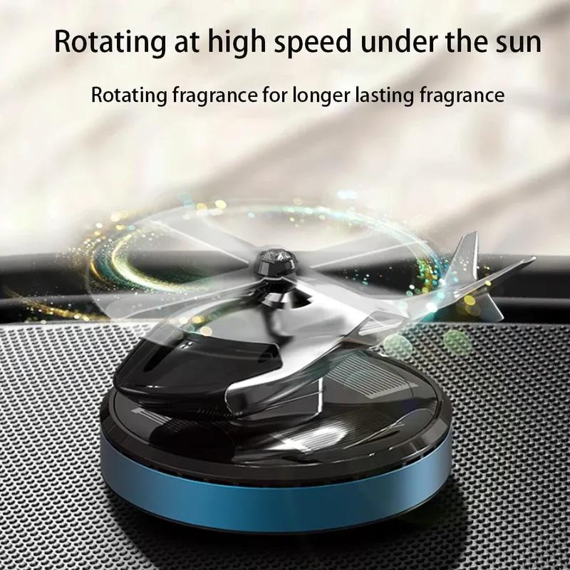 Solar-Powered Rotating Helicopter Car Dashboard Diffuser